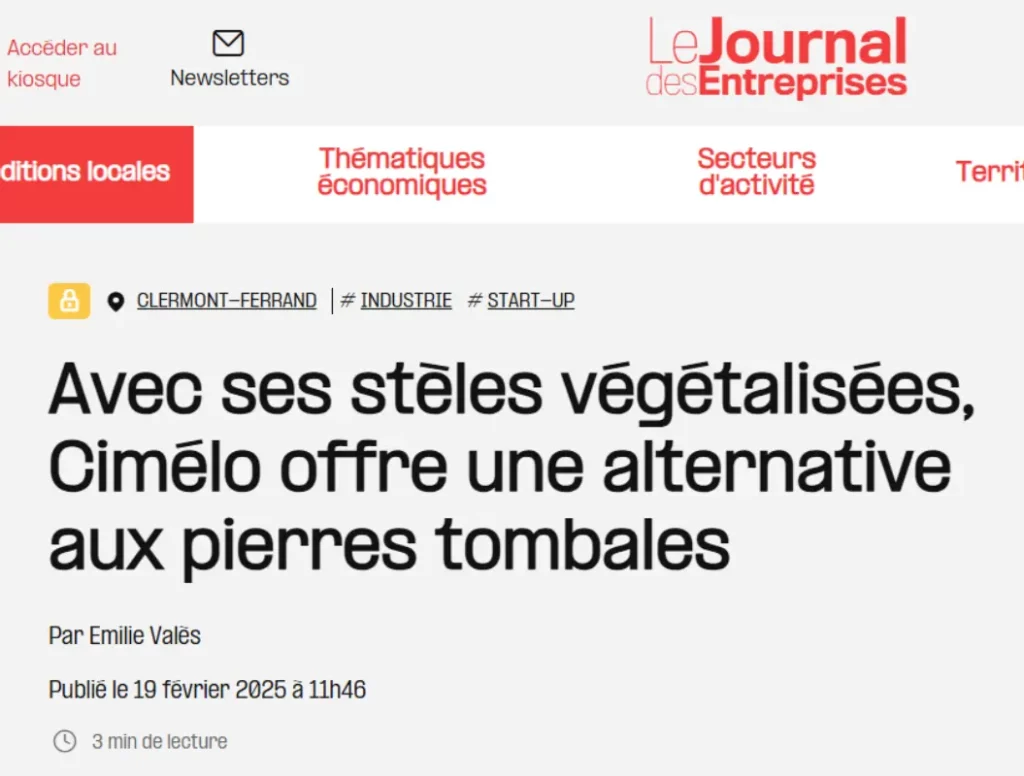 Article Journal des Entreprises