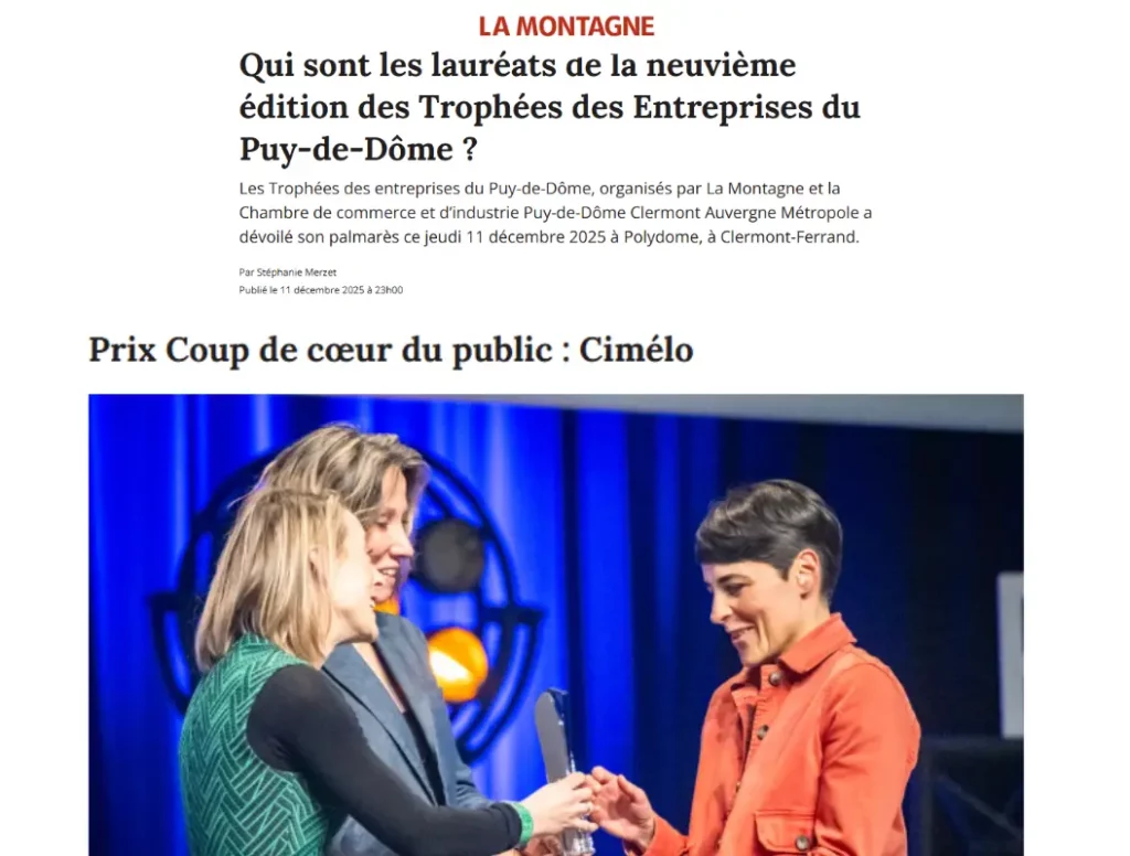 Article La Montagne - Trophée des entreprises du Puy de dome 2025