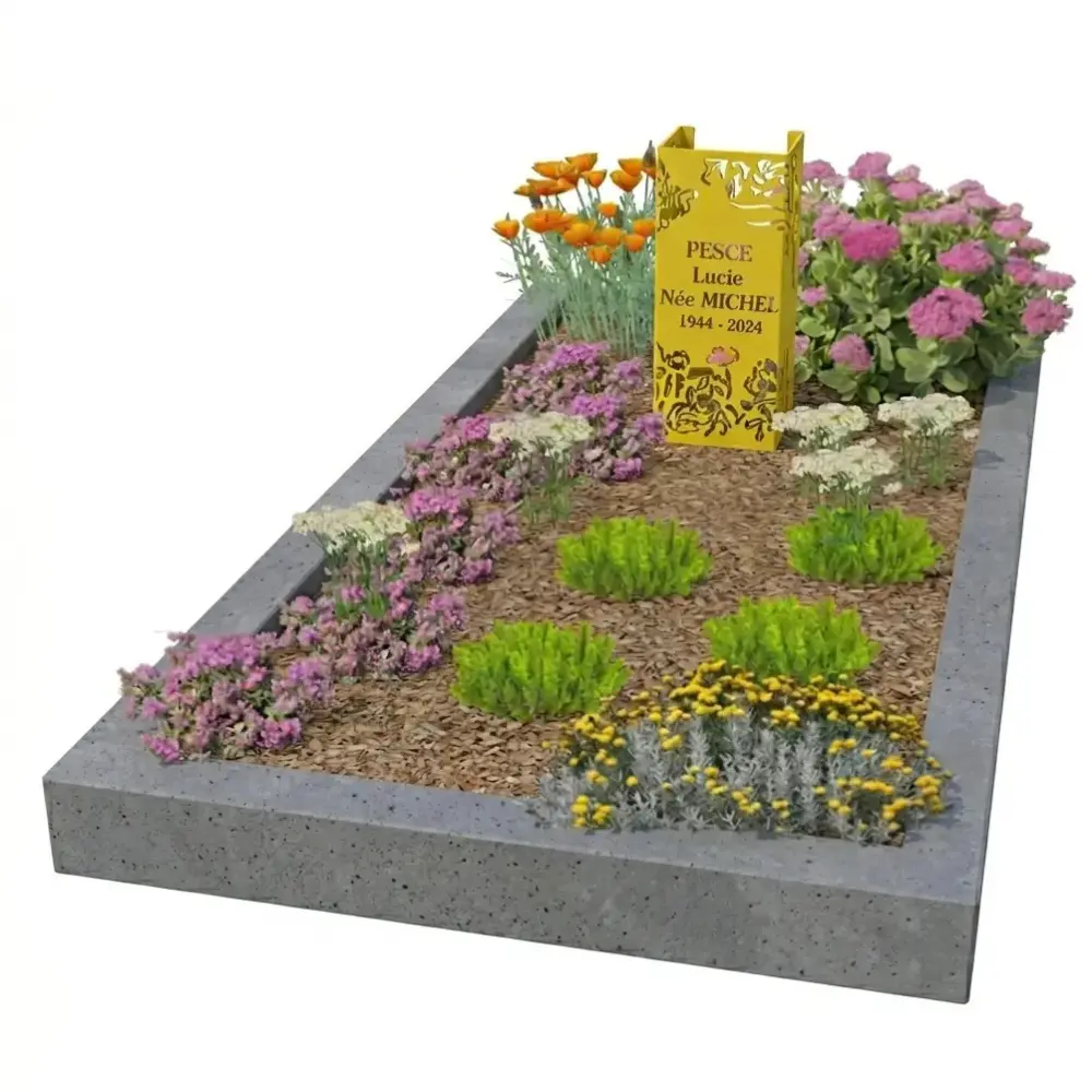 tombe-paysagere-entourage-pierre-stele-jaune-cimelo-france